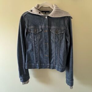 Theory Jean Jacket with sweater collar and sleeves